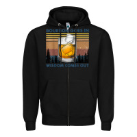 Black bourbon goes in wisdom comes out vintage t shirt Zipper Hoodie - linhVisuals