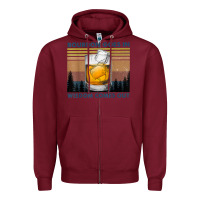 Burgundy bourbon goes in wisdom comes out vintage t shirt Zipper Hoodie - linhVisuals