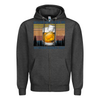Charcoal Heather bourbon goes in wisdom comes out vintage t shirt Zipper Hoodie - linhVisuals