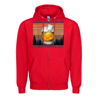 Red bourbon goes in wisdom comes out vintage t shirt Zipper Hoodie - linhVisuals