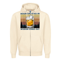 Sandshell bourbon goes in wisdom comes out vintage t shirt Zipper Hoodie - linhVisuals