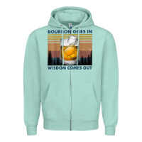 Seafoam bourbon goes in wisdom comes out vintage t shirt Zipper Hoodie - linhVisuals