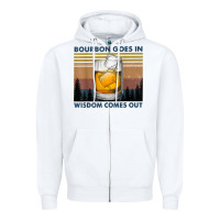 White bourbon goes in wisdom comes out vintage t shirt Zipper Hoodie - linhVisuals