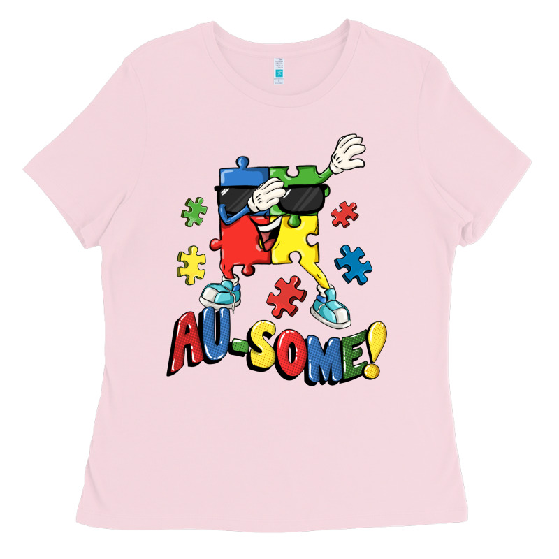 Au-some! Autism Puzzle Dabbing Ladies Tee by FaDigitalArtStudio | Teevron