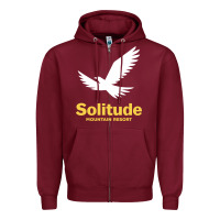 Burgundy Solitude Mountain Resort Zipper Hoodie - linhVisuals
