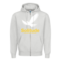 Dove Grey Solitude Mountain Resort Zipper Hoodie - linhVisuals
