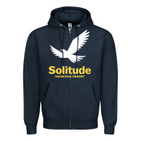 Navy Solitude Mountain Resort Zipper Hoodie - linhVisuals