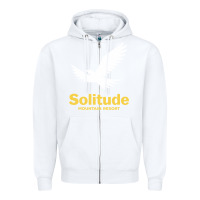 White Solitude Mountain Resort Zipper Hoodie - linhVisuals
