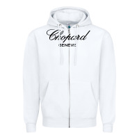 White Chopard Zipper Hoodie - linhVisuals
