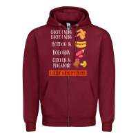 Burgundy chicken wing chicken wing hotdog and bologna shirt t shirt Zipper Hoodie - linhVisuals