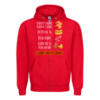 Red chicken wing chicken wing hotdog and bologna shirt t shirt Zipper Hoodie - linhVisuals
