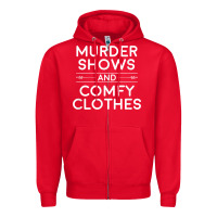 Red crime shows shirt, murder shows and comfy clothes t shirt Zipper Hoodie - linhVisuals