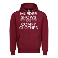 Burgundy crime shows shirt, murder shows and comfy clothes t shirt Zipper Hoodie - linhVisuals
