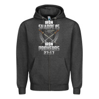 Charcoal Heather iron sharpens iron quote proverbs 2717 christian cool gift t shirt Zipper Hoodie - linhVisuals