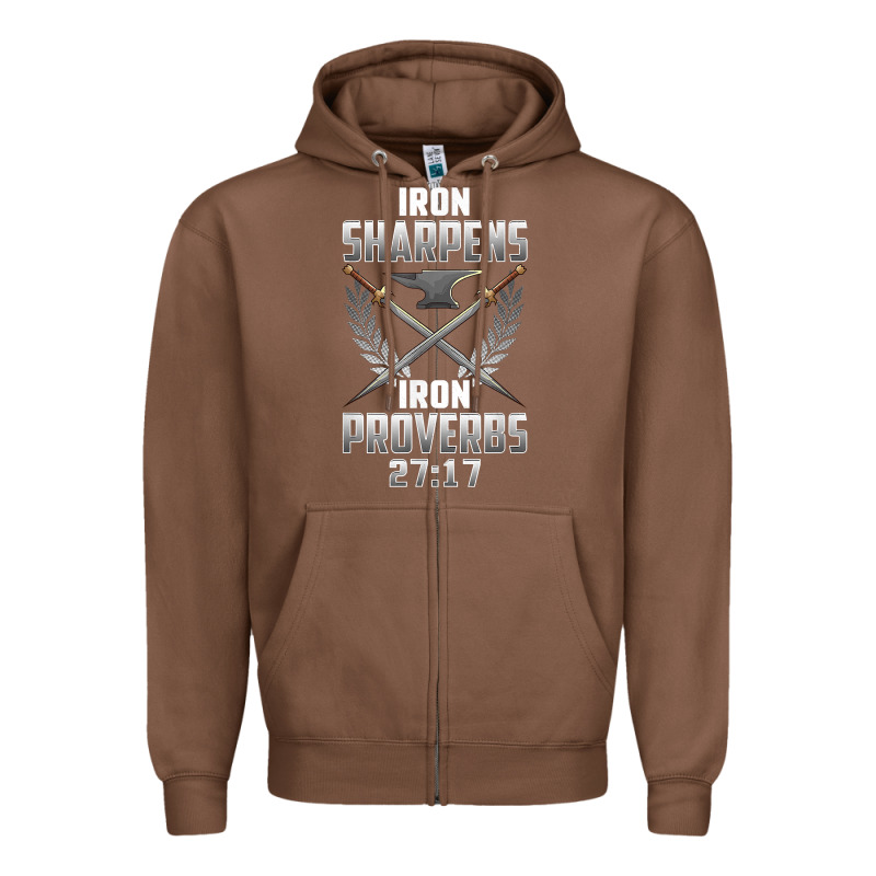 Iron Sharpens Iron Quote Proverbs 2717 Christian Cool Gift T Shirt Zipper Hoodie by linhVisuals | Teevron