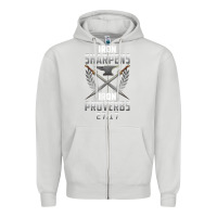 Dove Grey iron sharpens iron quote proverbs 2717 christian cool gift t shirt Zipper Hoodie - linhVisuals
