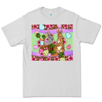 Dove Grey Easter eggs bunnys basket Premium Tee - OliviaCreatesArt