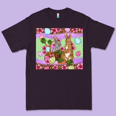Easter Eggs Bunnys Basket Premium Tee Designed By Oliviacreatesart