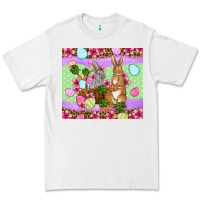 White Easter eggs bunnys basket Premium Tee - OliviaCreatesArt