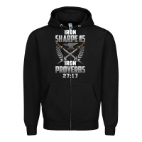 Black iron sharpens iron quote proverbs 2717 christian cool gift t shirt Zipper Hoodie - linhVisuals