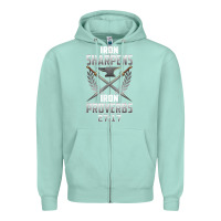 Seafoam iron sharpens iron quote proverbs 2717 christian cool gift t shirt Zipper Hoodie - linhVisuals