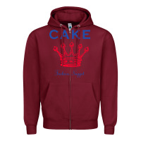Burgundy Cake Fashion Nugget Zipper Hoodie - linhVisuals