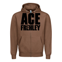 Chestnut the-ace-frehley-trouble-walkin-cool Zipper Hoodie - linhVisuals
