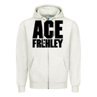 Oatmeal Heather the-ace-frehley-trouble-walkin-cool Zipper Hoodie - linhVisuals