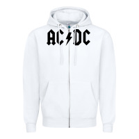 White the-ac-dc-let-there-be-rock-cool Zipper Hoodie - linhVisuals