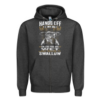 Charcoal Heather mens hands off of my rod bass fishing fisherman t shirt Zipper Hoodie - linhVisuals