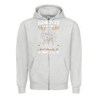 Dove Grey mens hands off of my rod bass fishing fisherman t shirt Zipper Hoodie - linhVisuals