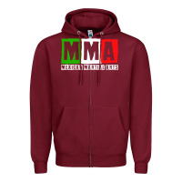 Burgundy mexican martial arts combat mexico fighter themed pullover hoodie Zipper Hoodie - linhVisuals