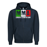 Navy mexican martial arts combat mexico fighter themed pullover hoodie Zipper Hoodie - linhVisuals