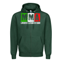 Sports Green mexican martial arts combat mexico fighter themed pullover hoodie Zipper Hoodie - linhVisuals