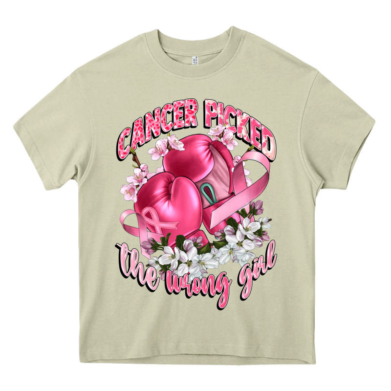 Cancer Picked The Wrong Girl Heavy Core Tee by CowGirlArtShop | Teevron