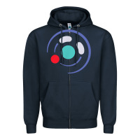 Navy minimalist game cube controller throwback retro gamer t shirt Zipper Hoodie - linhVisuals