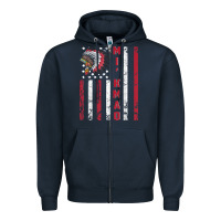 Navy mi’kmaq tribe native american flag mi’kmaq heritage related t shir Zipper Hoodie - linhVisuals