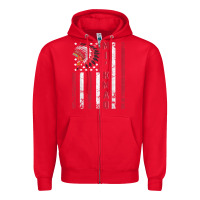 Red mi’kmaq tribe native american flag mi’kmaq heritage related t shir Zipper Hoodie - linhVisuals
