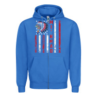 True Royal mi’kmaq tribe native american flag mi’kmaq heritage related t shir Zipper Hoodie - linhVisuals