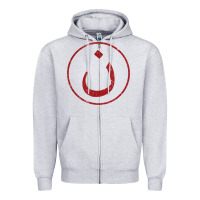 Heather Grey nazarene n christian in arabic symbol t shirt Zipper Hoodie - linhVisuals