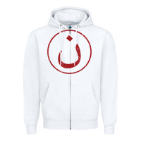 White nazarene n christian in arabic symbol t shirt Zipper Hoodie - linhVisuals