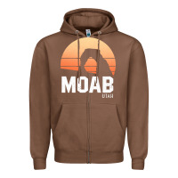 Chestnut moab utah arches national park vintage retro outdoor hiking pullover h Zipper Hoodie - linhVisuals
