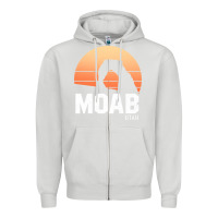 Dove Grey moab utah arches national park vintage retro outdoor hiking pullover h Zipper Hoodie - linhVisuals