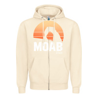 Sandshell moab utah arches national park vintage retro outdoor hiking pullover h Zipper Hoodie - linhVisuals