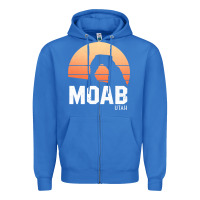 True Royal moab utah arches national park vintage retro outdoor hiking pullover h Zipper Hoodie - linhVisuals
