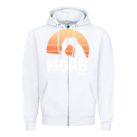 White moab utah arches national park vintage retro outdoor hiking pullover h Zipper Hoodie - linhVisuals
