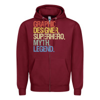 Burgundy funny graphic designer t shirt Zipper Hoodie - linhVisuals