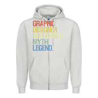 Dove Grey funny graphic designer t shirt Zipper Hoodie - linhVisuals