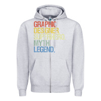 Heather Grey funny graphic designer t shirt Zipper Hoodie - linhVisuals