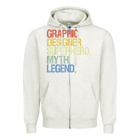 Oatmeal Heather funny graphic designer t shirt Zipper Hoodie - linhVisuals